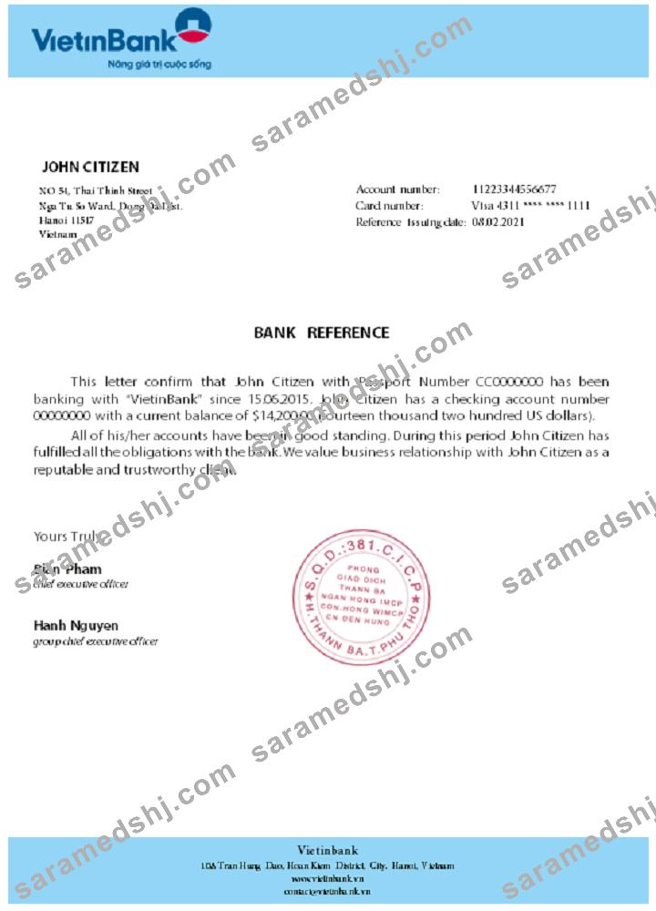 Vietnam Vietinbank_reference